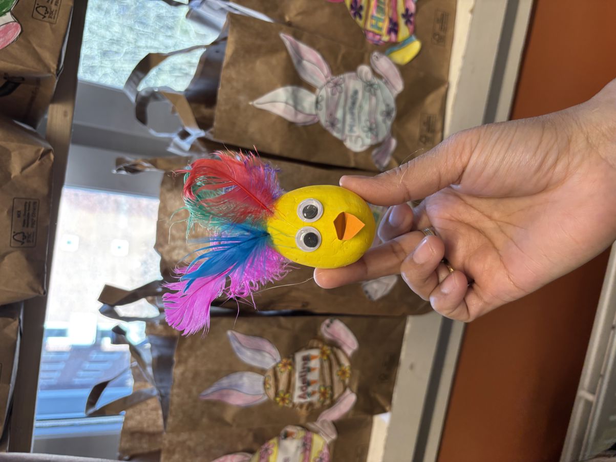 En hånd med en tegneseriefigur